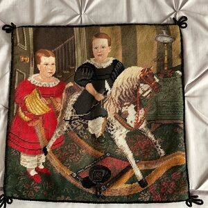 Katha Diddel Vintage Needlepoint Pillow Cover